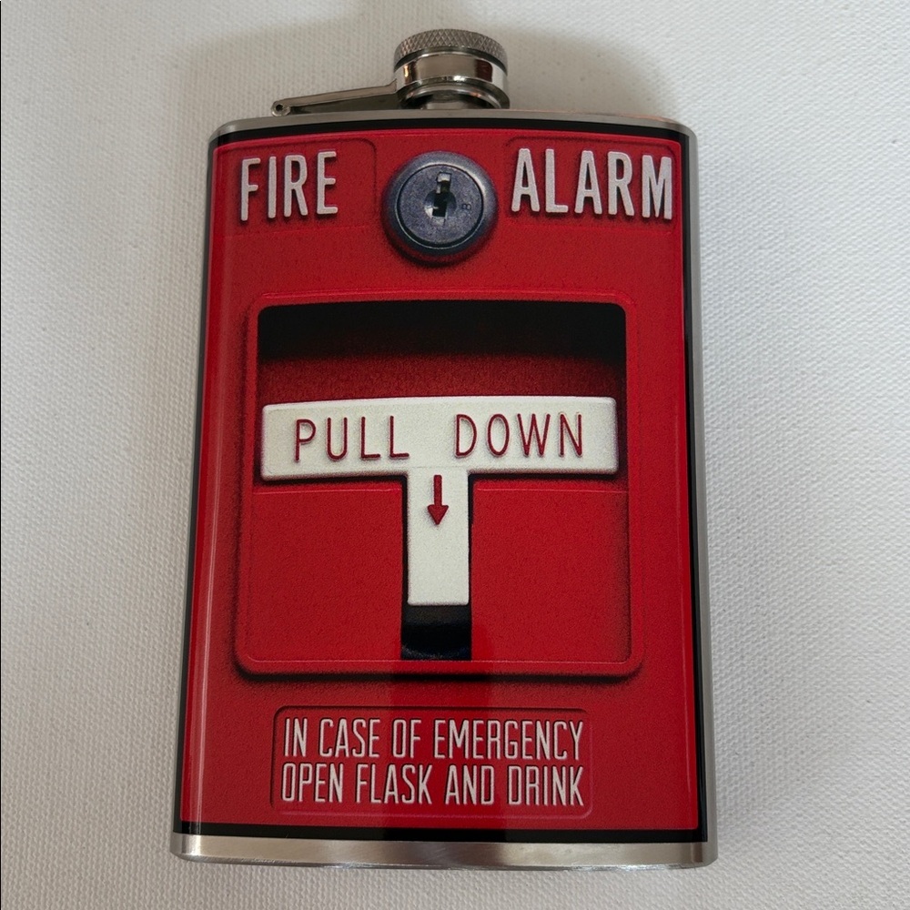 Fire Alarm Pull Station 8 oz. Liquor Flask